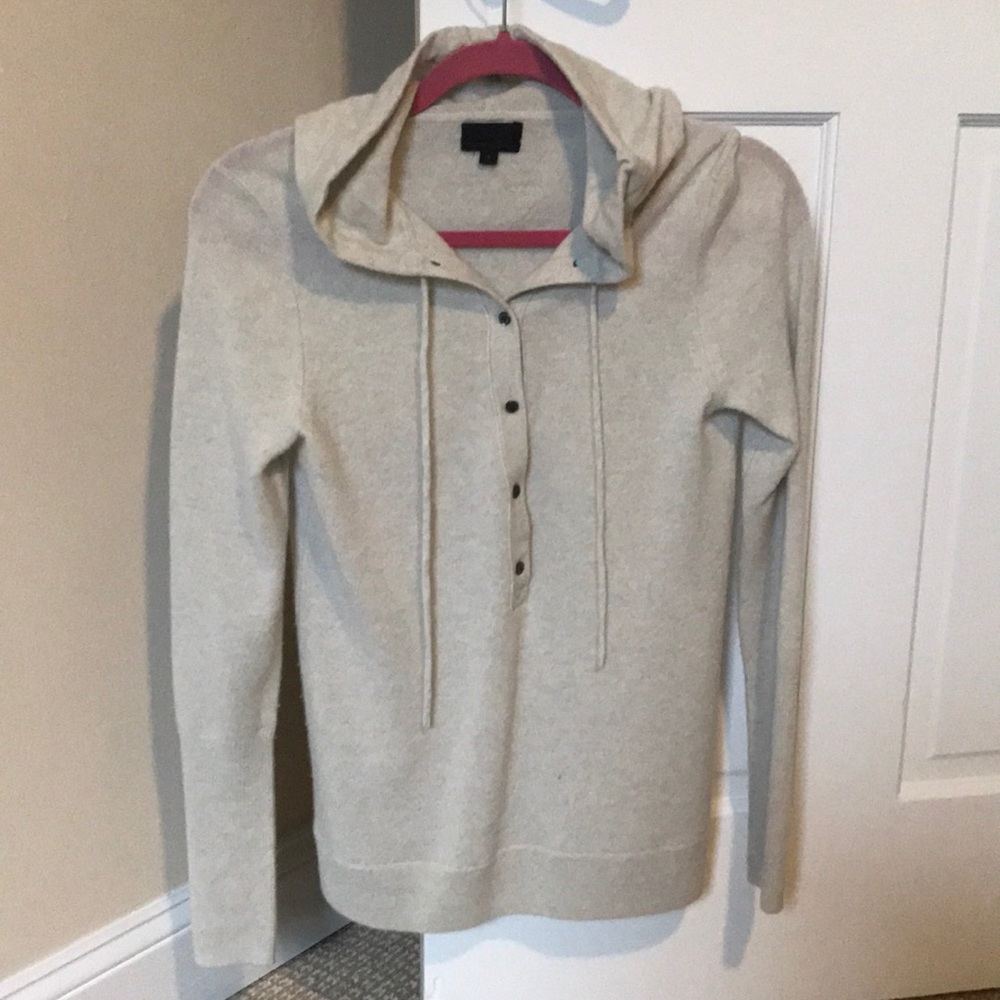JCREW Italian Cashmere Hooded Sweater